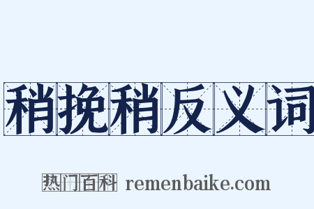 稍挽稍反义词是什么意思的图片